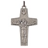 collana croce papa francesco metallo 8x5