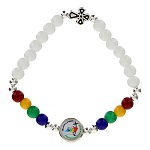 bracciale giubileo 2025 elasticizzato perline ceramica