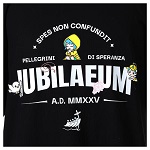 maglietta mascotte ufficiale giubileo 2025 nera luce and friends