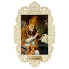 santino di san eusebio decoro merlettato 11x7 cm