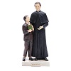 statua don bosco e d. savio 30 cm resina