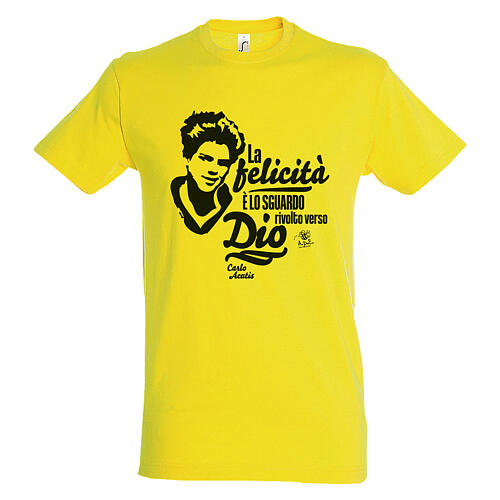 t-shirt carlo acutis cotone gialla ape social wear