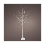 albero bianco 600 microled esterno con neve h 180 cm