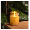 candela led cera vetro h 10 cm effetto fiamma movimento