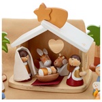set presepe completo 20 pz. sevi legno dipinto 6 cm