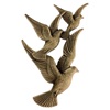 targa volo colombe bronzo 17 cm per esterno