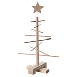 albero di natale xmas3 in legno naturale dallo stile essenziale 45 cm