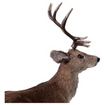 cervo statua pelliccia artificiale natale 30x55x65 cm