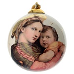 decorazione dellarte ceramiche albero natale madonna gesù bambino 8 cm dipinta a mano