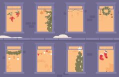 decorazioni natalizie per finestre