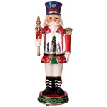 schiaccianoci sfera vetro movimento musica 40x15x10 cm