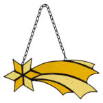 stella cometa in vetro colorato