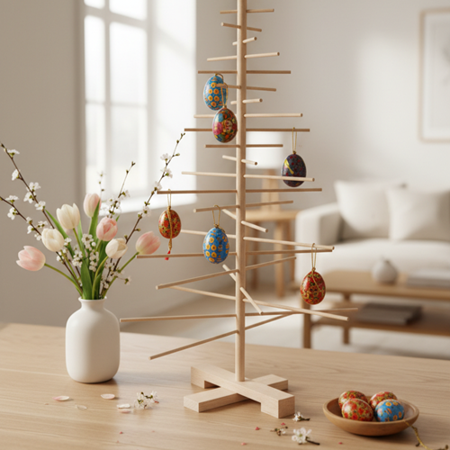 albero di pasqua decori in cartapesta