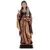 santa gertrude con penna dipinta legno acero valgardena