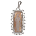 ciondolo filigrana argento 800 madonna con cammeo