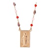 collana argento 925 agios pietre multicolor pendente madonna miracolosa