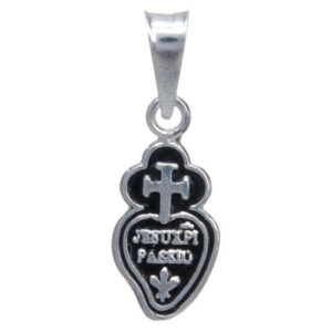 cuore passionisti argento 800 h. 1-5 cm