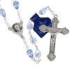 rosario grano cristallo goccia blu