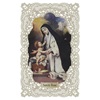 santino santa rosa 12x7 cm decoro merlettato