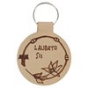 portachiavi san francesco laudato si cuoio decina diam 6 cm