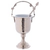 set per benedizione secchiello e aspersorio in ottone argentato martellato