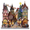 christkindl square facciata illuminata lemax caddington village 27x28x11cm 55319