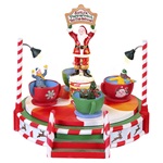 santas peppermint teacup spinner accessorio da tavolo lemax carnival 17x20x18 cm 54446