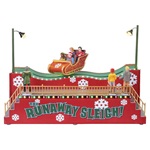 the runaway sleigh accessorio da tavolo lemax carnival 21x30x11 cm 54453