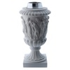 vaso portafiori in marmo ricostituito bianco
