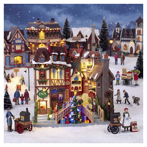 oxfordshire village facciata illuminata lemax caddington village 27x27x12 cm 45225