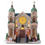 st.stanislaus cathedral edificio illuminato lemax caddington village 23x22x16 cm 65559